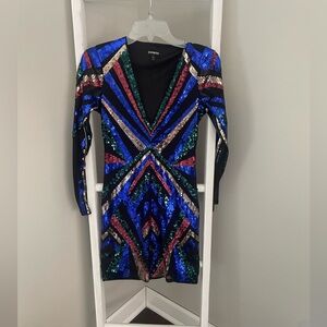 Multi-colored sequin Dress